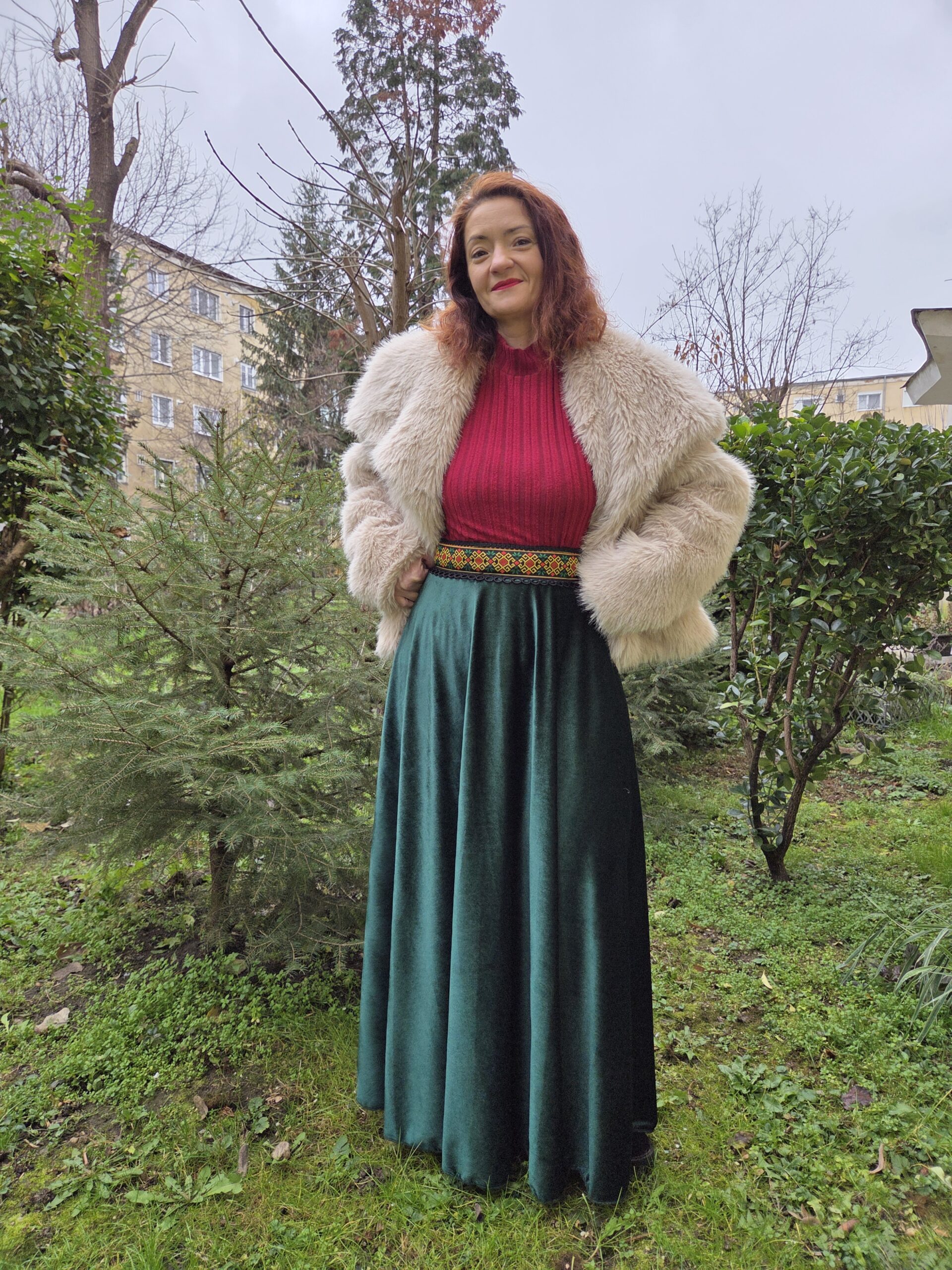 Emeral Velvet Skirt - Image 2