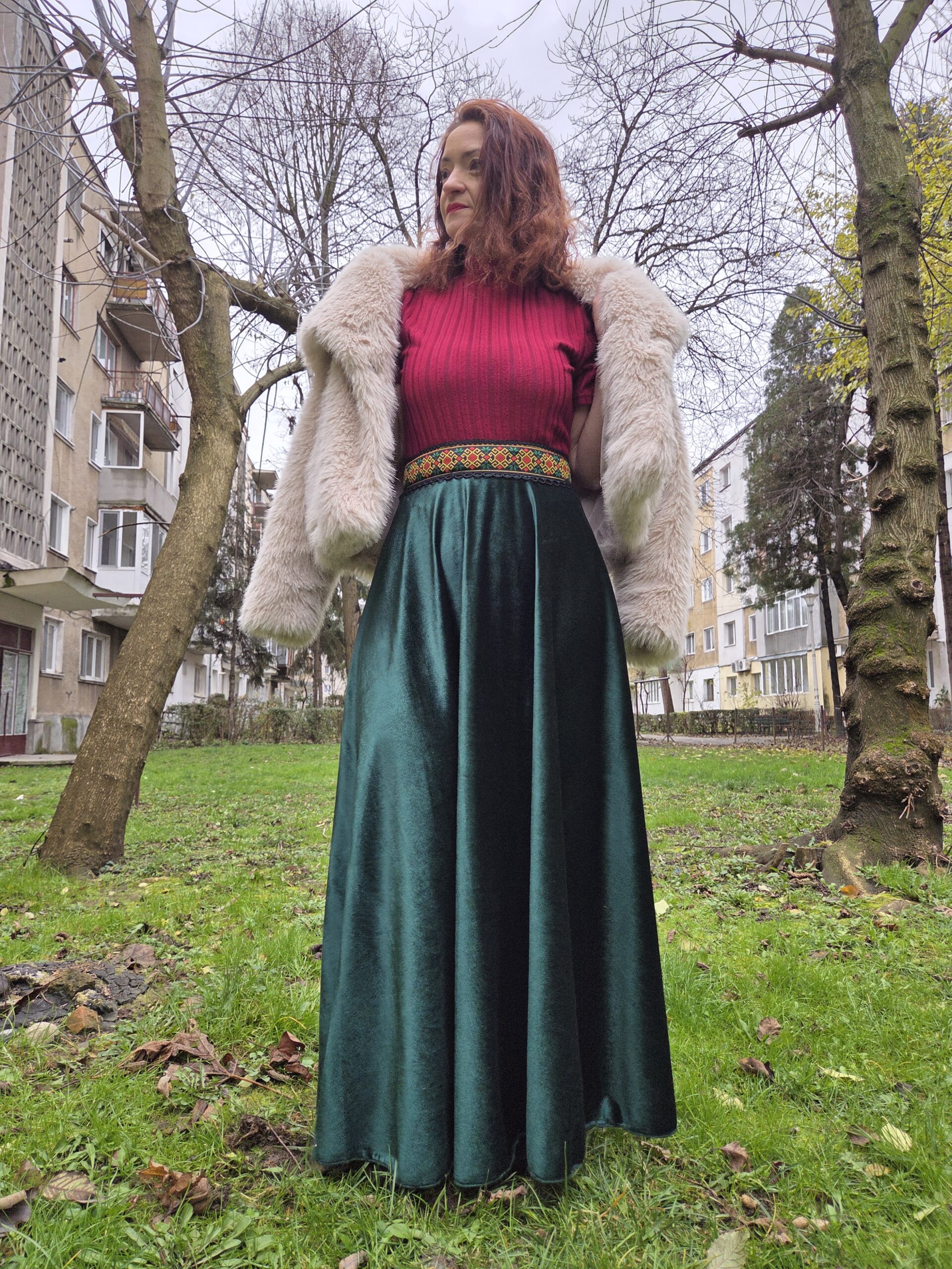 Emeral Velvet Skirt - Image 5