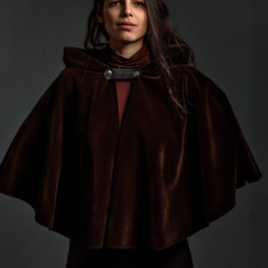 Brown Velvet Hooded Cape – Woodland Fairytale Style