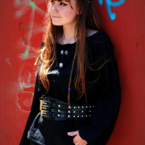 The Essential Black Linen Blouse with Metallic Accent – Handcrafted & Custom Fit